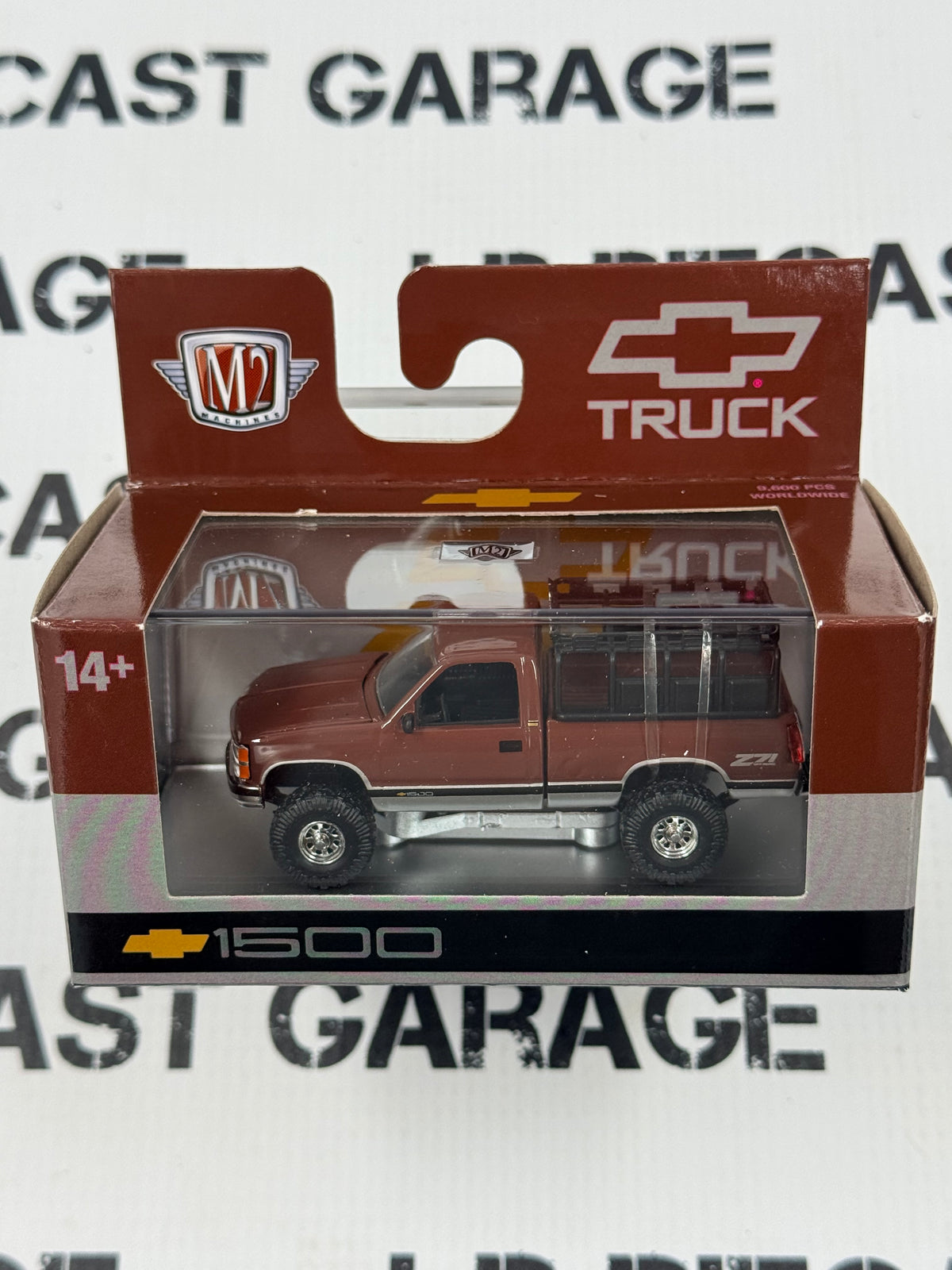 M2 1993 Chevrolet Silverado 1500 4X4 Brown Truck 1:64 Diecast