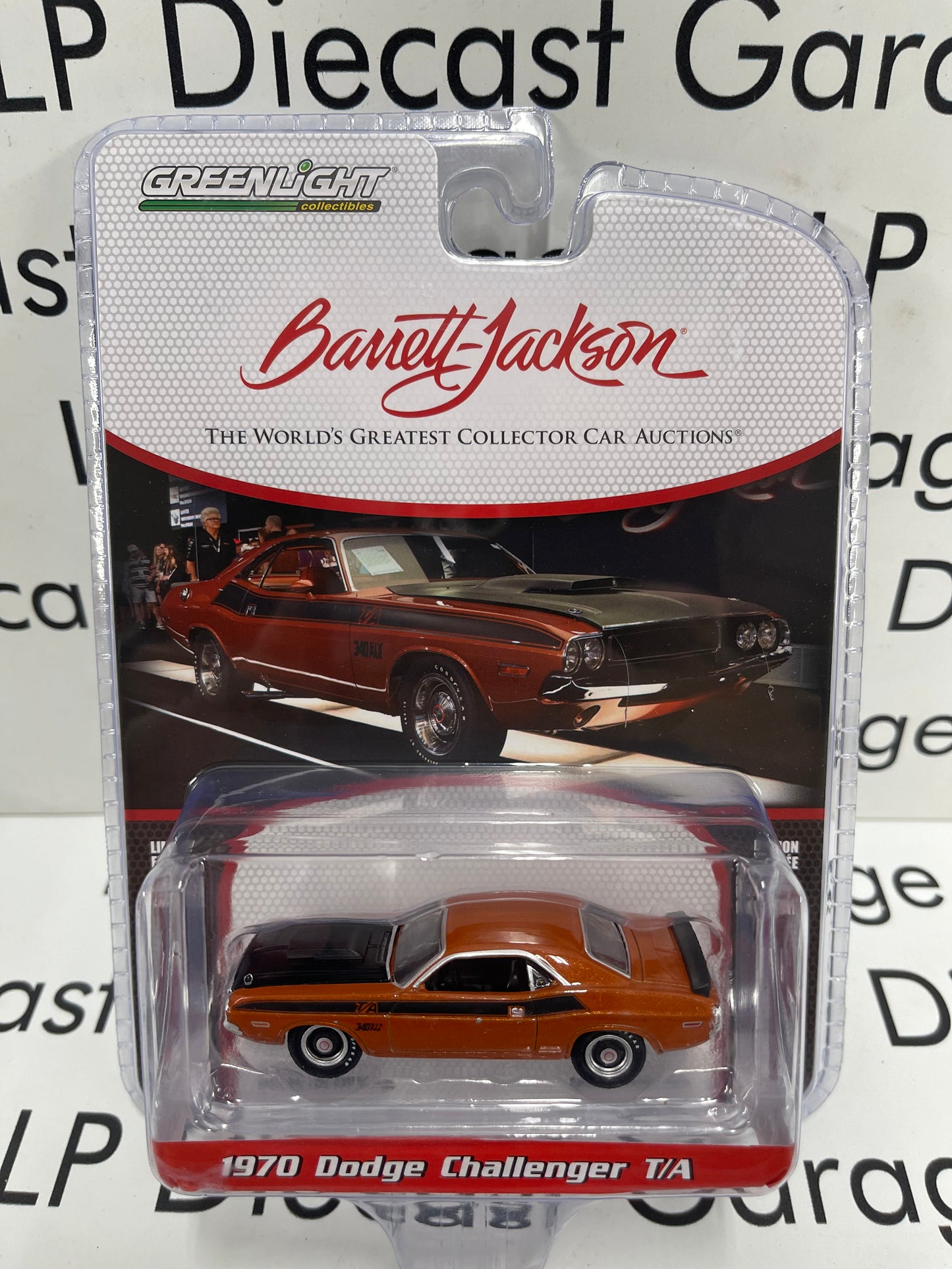 GREENLIGHT 1970 Dodge Challenger T/A Burnt Orange 1:64 Diecast Barrett Jackson