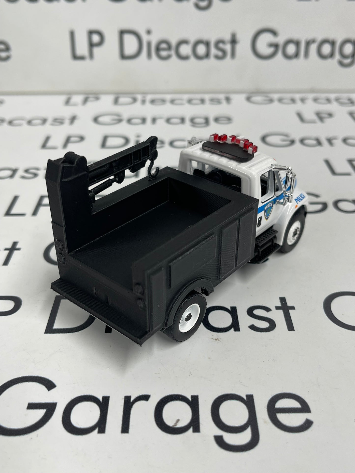 3D Printed Customs Black Service Bed Fits Greenlight International Durastar 1:64 Diecast Trucks