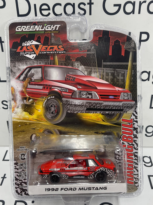 GREENLIGHT 1992 Ford Mustang Raging Bull Las Vegas 1:64 Diecast Super Convention