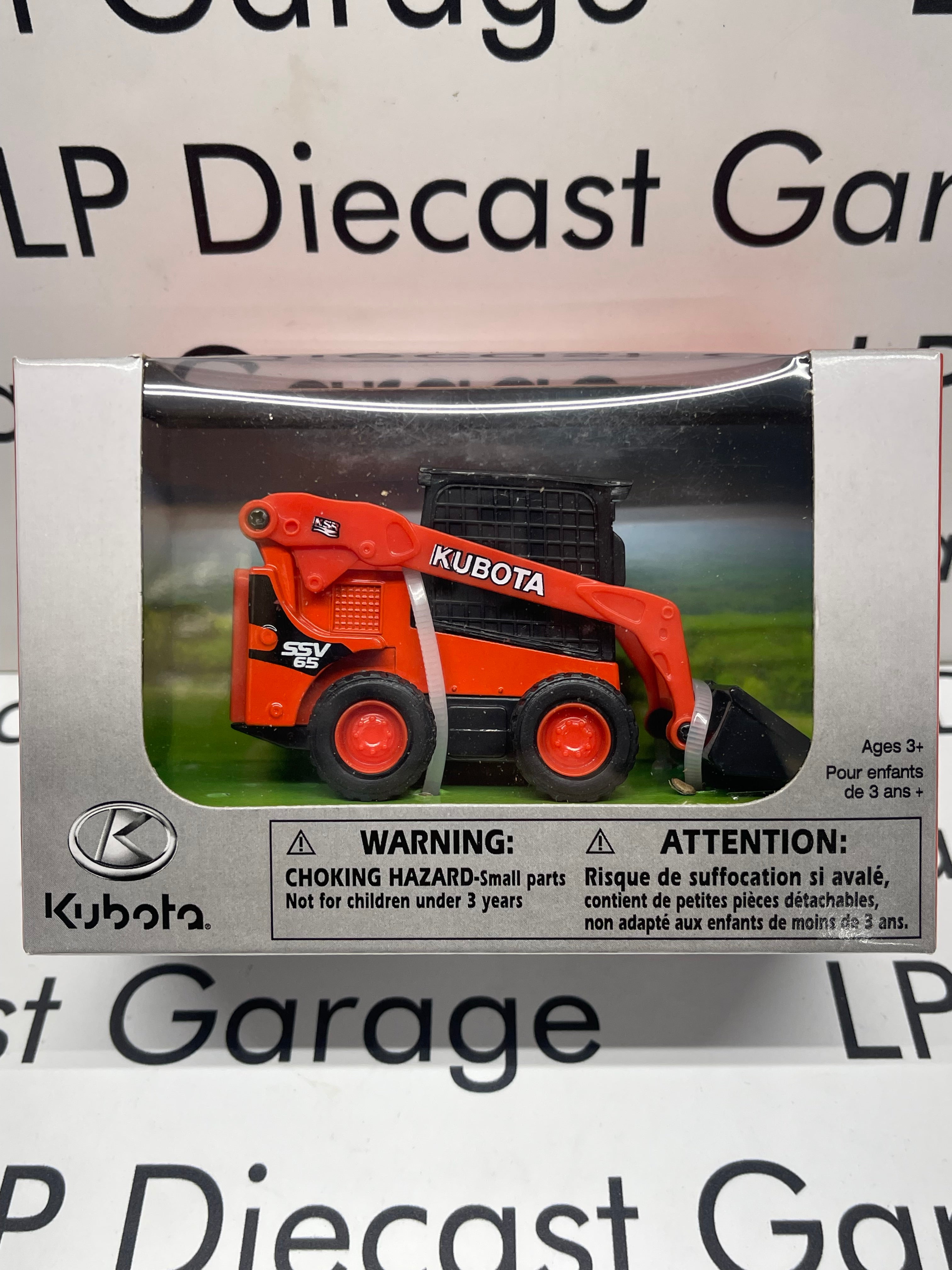 KUBOTA SSV65 Skid Loader 4" Pull Back Toy Approx. 150 Diecast Orange