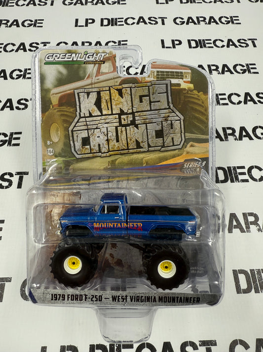 GREENLIGHT 1979 Ford F-250 West Virginia Mountaineer 1:64 Diecast King of Crunch