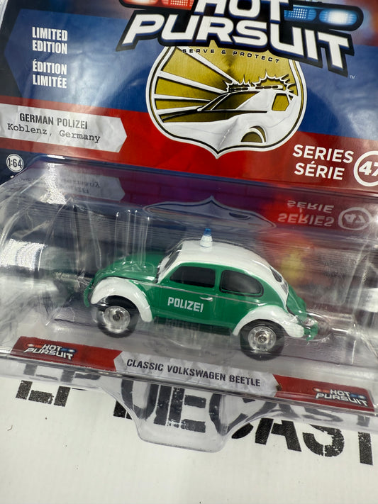 GREENLIGHT Classic Volkswagen Beetle German Polizei 1:64 Diecast Hot Pursuit
