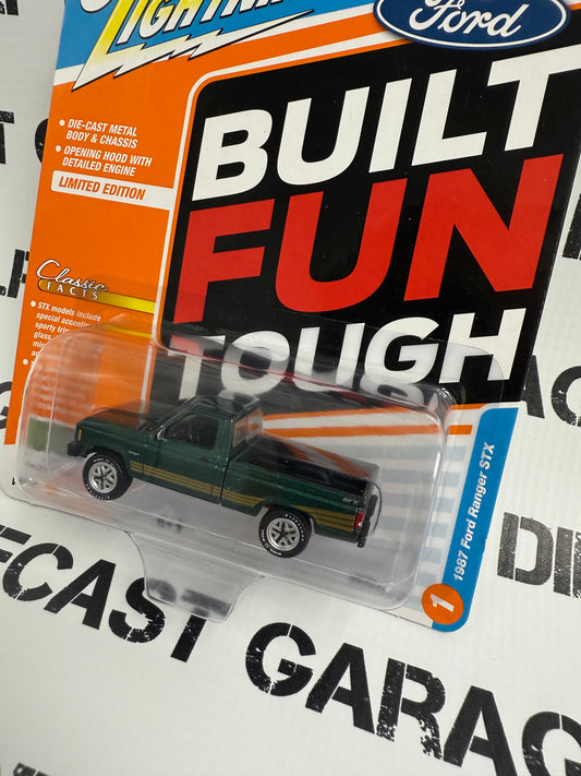 JOHNNY LIGHTNING 1987 Ford Ranger STX Alpine Green 1:64 Diecast Classic Gold