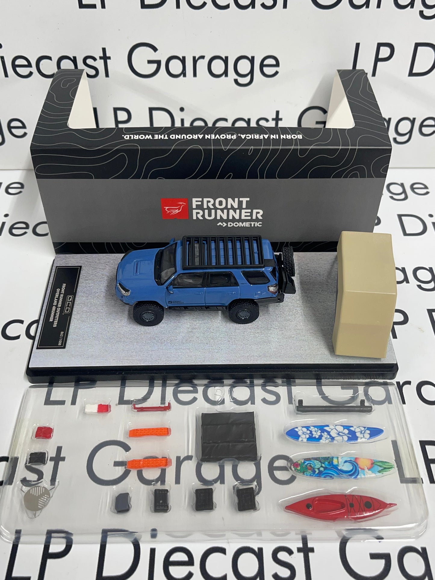GCD 2024 Toyota 4Runner TRD PRO Cavalry Blue Front Runner  1:64 Diecast DiecastTalk Exclusive
