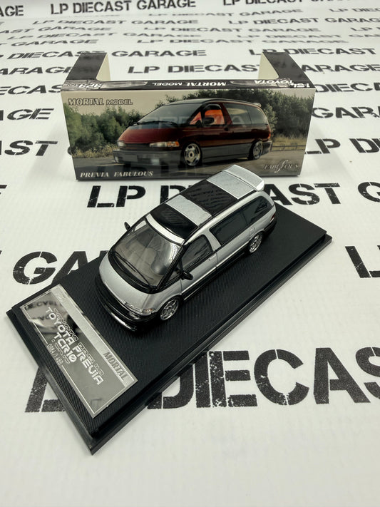 MORTAL MODEL 1997 Toyota Previa Silver Black Van TCR10 1:64 Diecast APAxpo