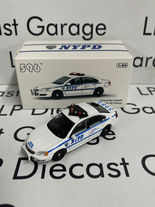 596 Model Chevrolet Impala Responder NYPD Police 1:64 Diecast