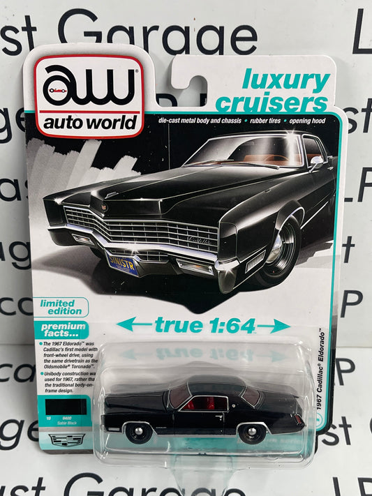 AUTO WORLD 1967 Cadillac Eldorado Sable Black 1:64 Diecast Luxury Cruisers
