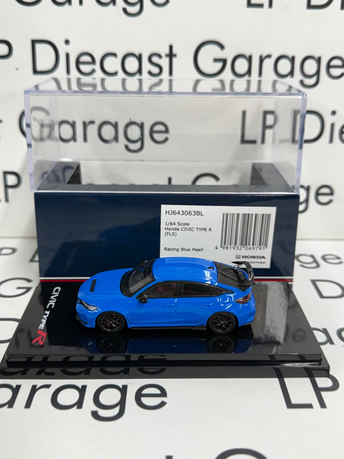 HOBBY JAPAN Honda Civic Type R FL5 Racing Blue Pearl 1:64 Diecast