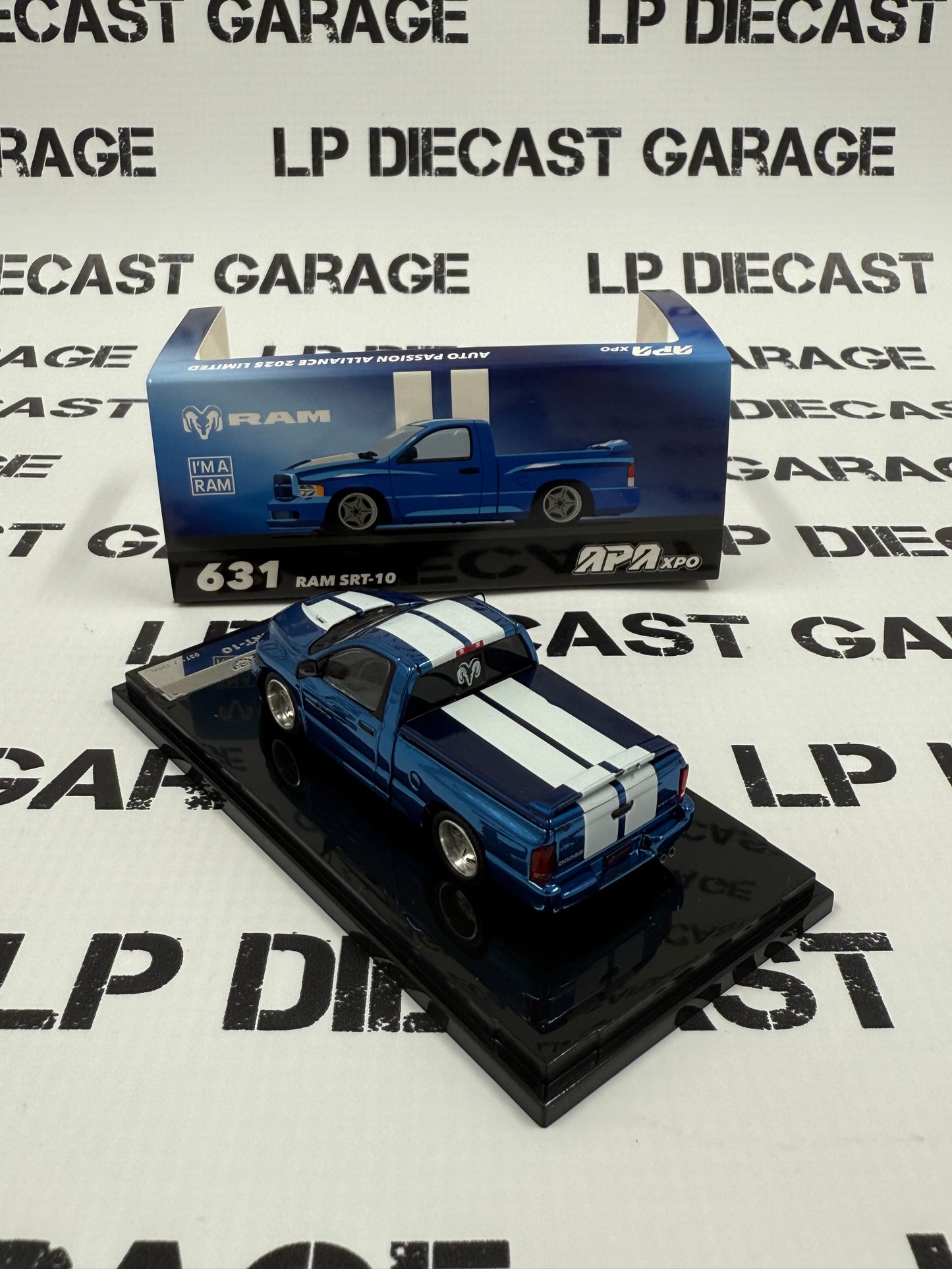 GCD Shoom Dodge Ram SRT10 Blue Chrome 1:64 Diecast APAxpo Exclusive