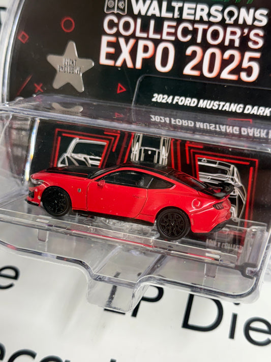 GREENLIGHT 2024 Ford Mustang Dark Horse Red 1:64 Diecast 2025 Expo Exclusive