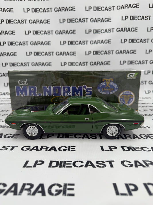 GREENLIGHT 1970 Dodge Challenger R/T F8 Green 1:18 Diecast Mr.Norm's