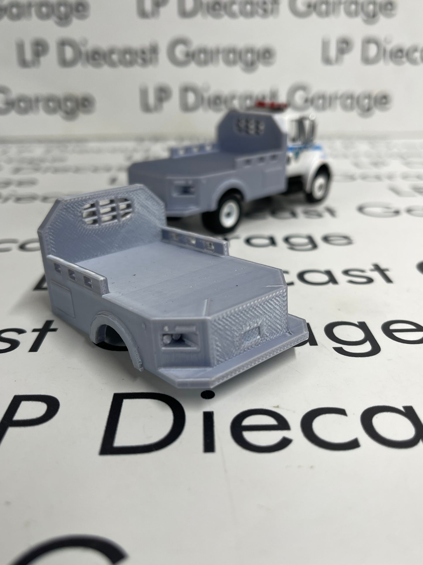 3D Printed Customs Silver Flatbed Fits Greenlight International Durastar 1:64 Diecast Trucks