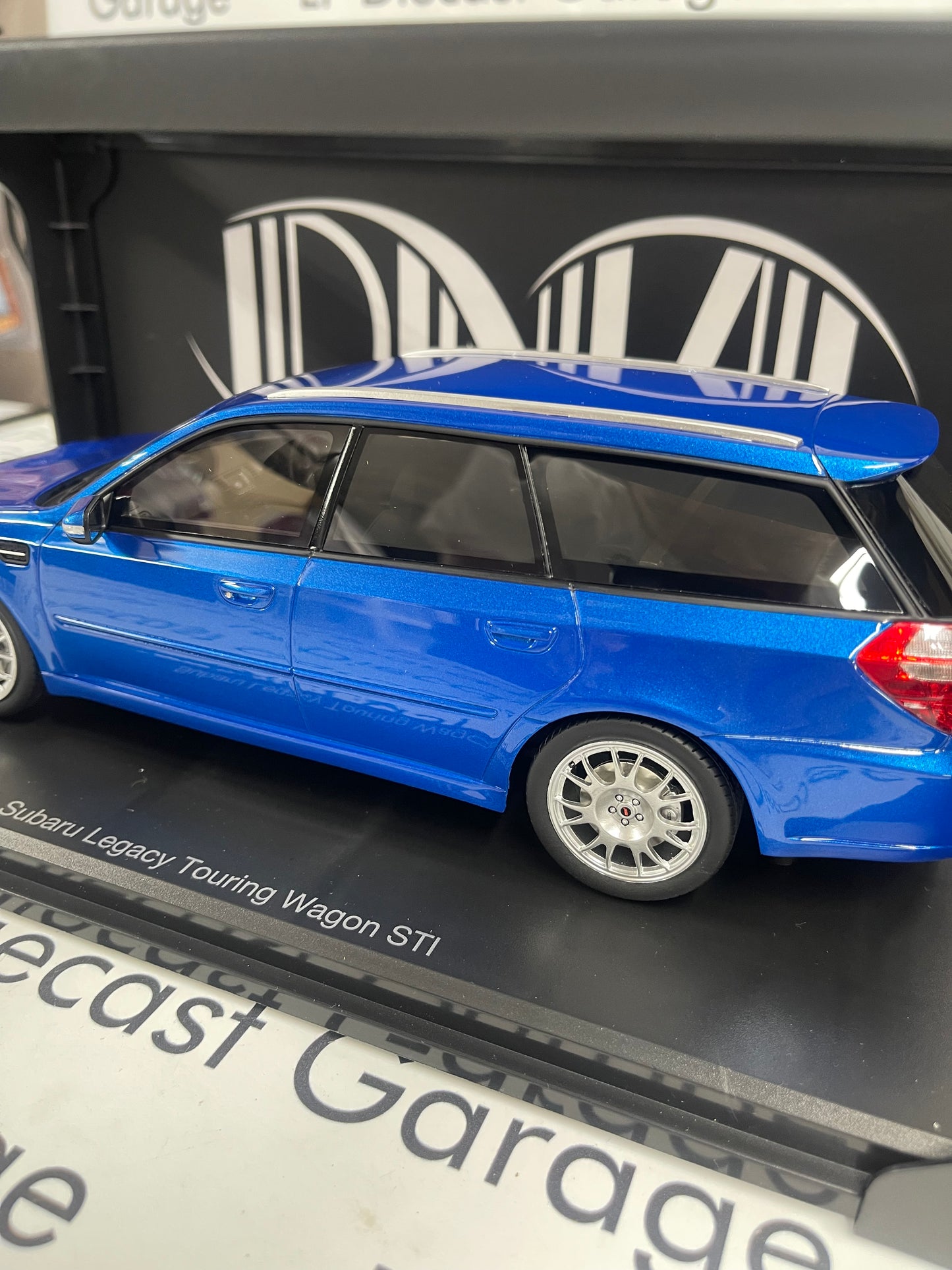 DNA Collectibles 2006 Subaru Legacy Touring Wagon STI S402 Blue 1:18 Scale Resin Model