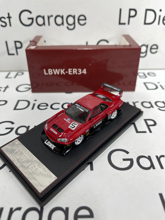 STREET WEAPON Ghost Player Nissan Skyline GT-R LBWK-ER34 Red with Opening Hood 1:64 Diecast