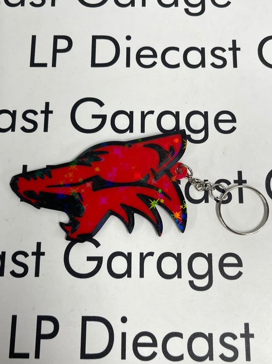 3D Printed Customs Coyote Mustang Red Keychain NOT Diecast