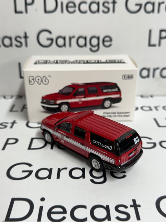 596 Model Chevrolet Suburban Los Angeles Fire Battalion 3 1:64 Diecast