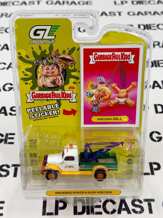 GREENLIGHT 1945 Dodge Power Wagon Wrecking Bill 1:64 Diecast Garbage Pail Kids