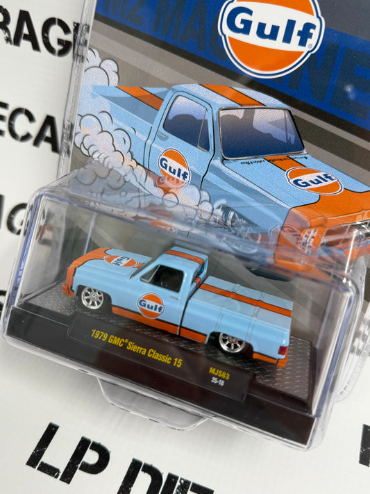 M2 1979 GMC Sierra Classic 15 Gulf 1:64 Diecast Mijo