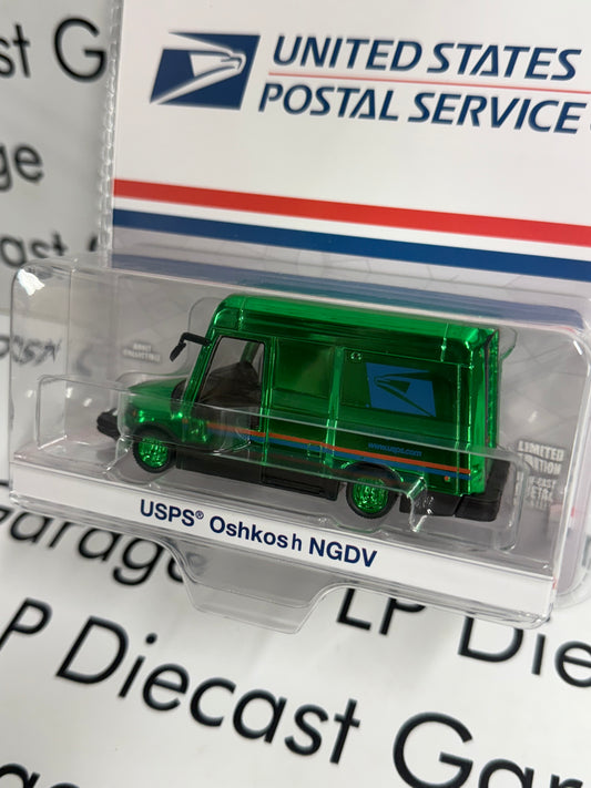 CHROME CHASE GREENLIGHT 2024 Oshkosh USPS NGDV 1:64 Diecast Next Generation Delivery Vehicle