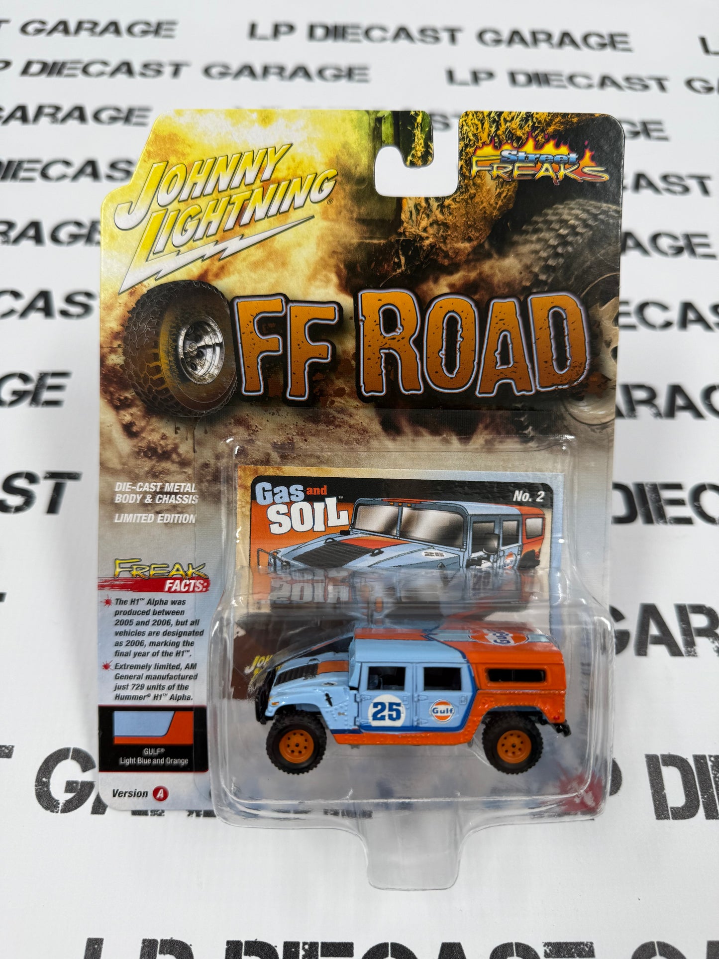 JOHNNY LIGHTNING 2006 Hummer H1 Alpha Light Blue Gulf 1:64 Diecast