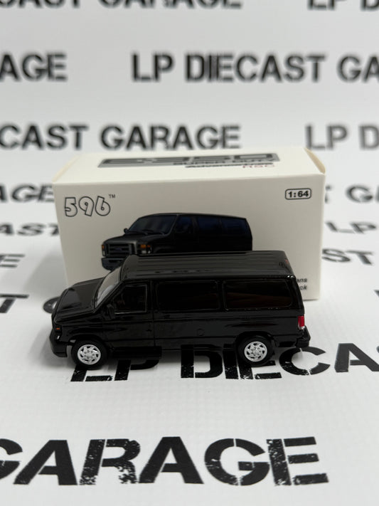 596 Model Ford E350 Van Black 1:64 Diecast
