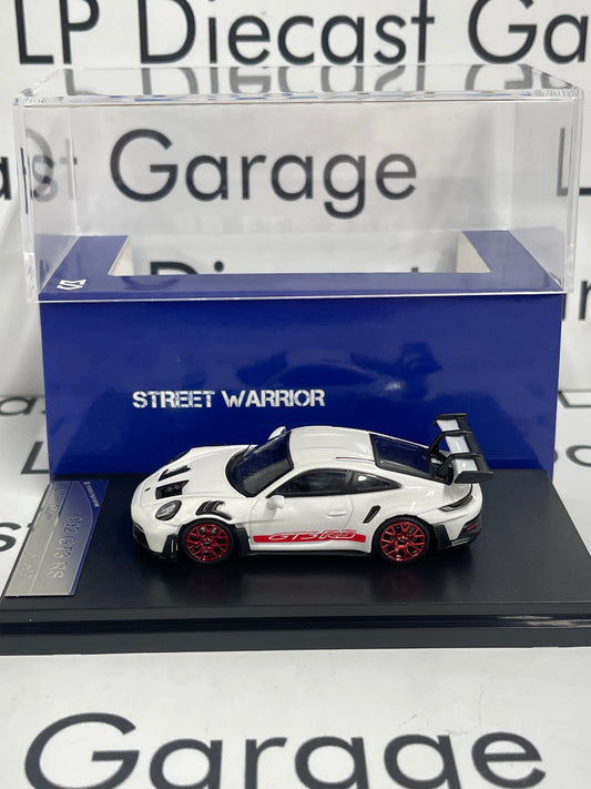 STREET WARRIOR Porsche 992 GT3 RS White & Red 1:64 Diecast Ghost Player