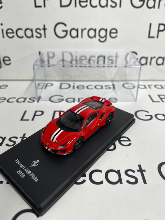 EDICOLA 2018 Ferrari 488 Pista Red 1:64 Diecast w/ Display Case