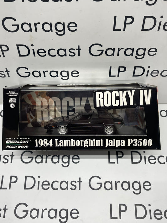 GREENLIGHT 1984 Lamborghini Jalpa P3500 Black Rocky IV Movie Car 1:43 Diecast