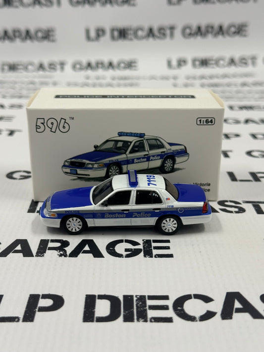 596 Model Ford Crown Victoria Boston Police 1:64 Diecast