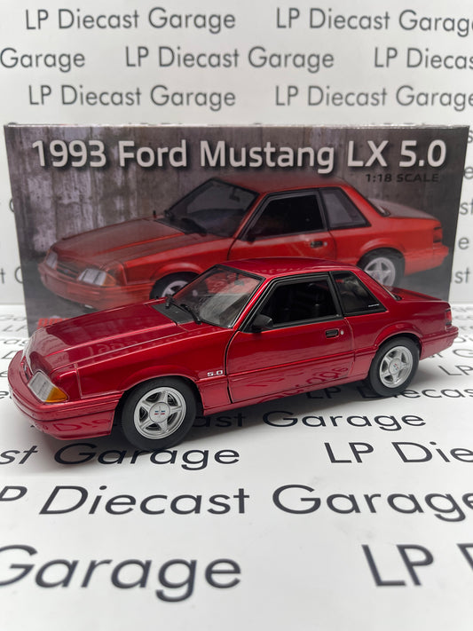 GMP 1993 Ford Mustang LX Electric Red with Black Interior Coupe 1:18 Diecast 19003