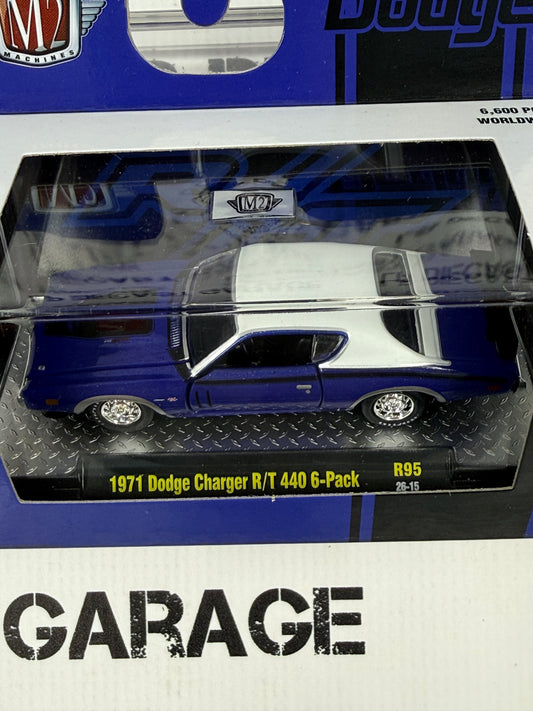 M2 1971 Dodge Charger R/T 440 Purple 1:64 Diecast Detroit Muscle
