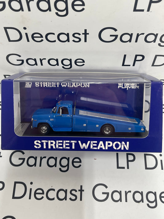 STREET WEAPON Ghost Player 1970 Dodge D300 Ramp Truck Blue 1:64 Diecast with Case Only 499pcs Made