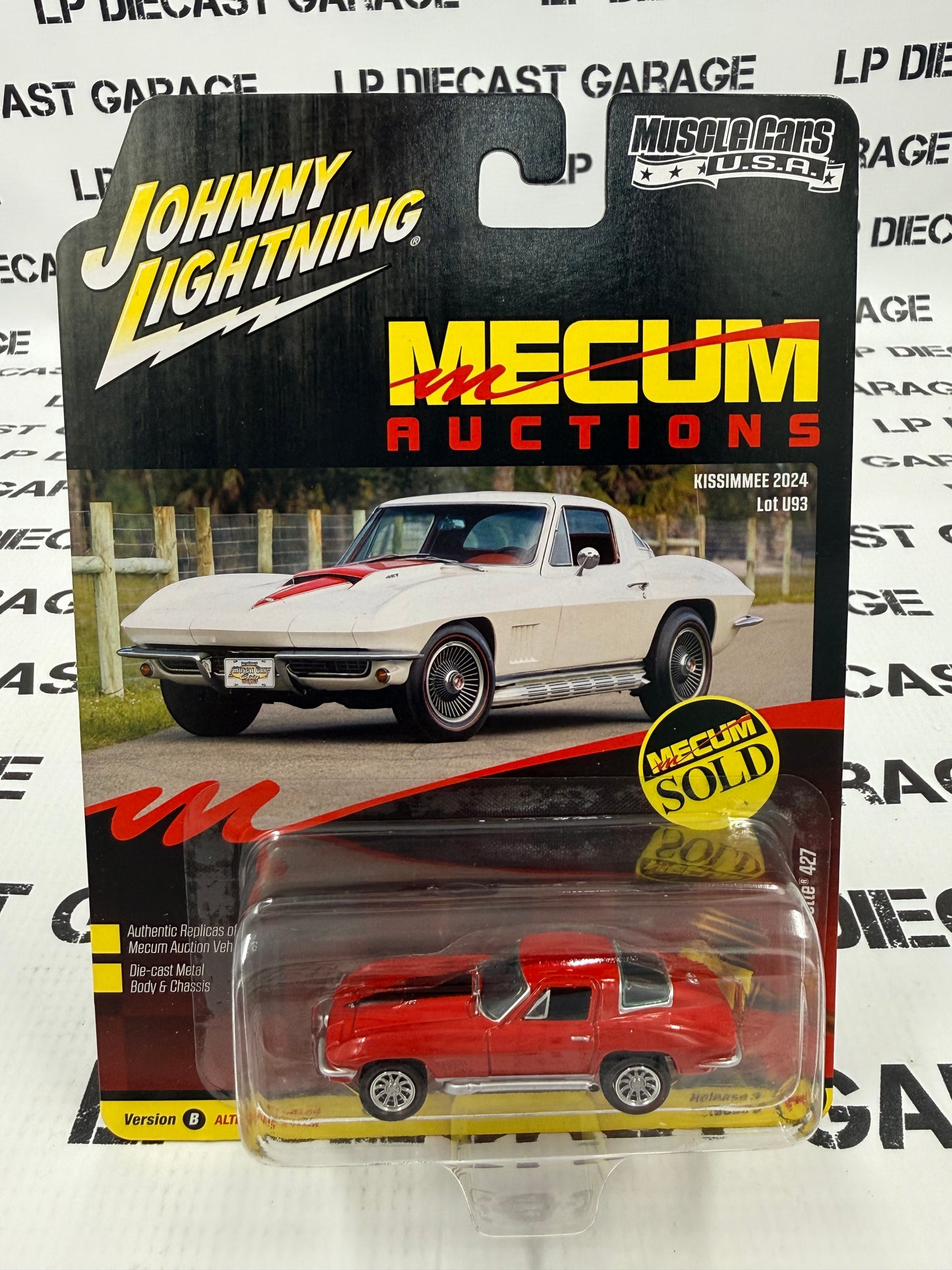 JOHNNY LIGHTNING 1967 Chevrolet Corvette 427 Red 1:64 Diecast Mecum