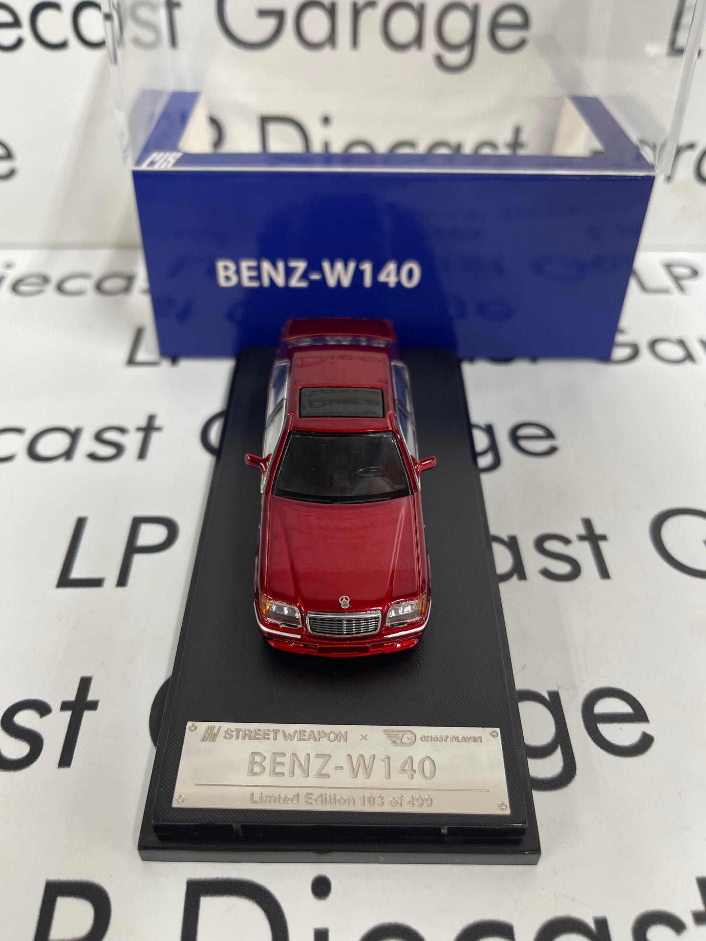 STREET WEAPON Mercedes Benz W140 Red 1:64 Diecast Ghost Player
