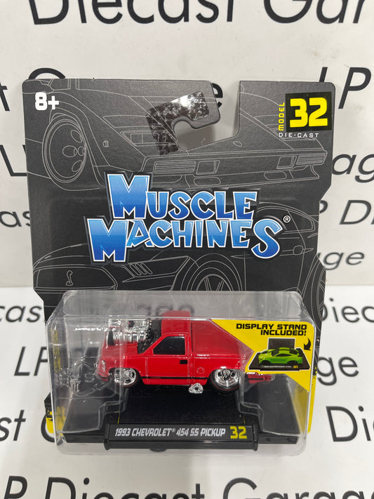 MAISTO 1993 Chevrolet C1500 454 SS Pick Up Truck Red 1:64 Diecast Muscle Machines