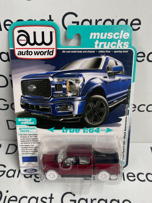ULTRA RED CHASE AUTO WORLD 2020 Ford F-150 Velocity Blue 1:64 Diecast Muscle Trucks