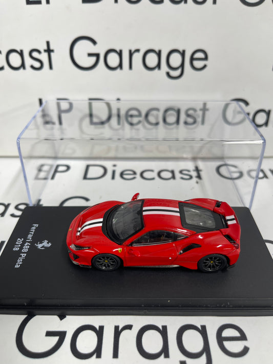 EDICOLA 2018 Ferrari 488 Pista Red 1:64 Diecast w/ Display Case
