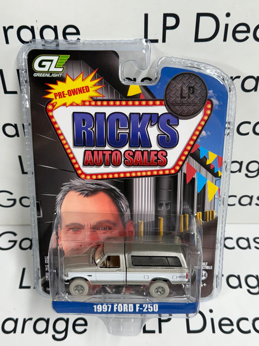 CHASE GREENLIGHT 1997 Ford F-250 Gold LP Exclusive 1:64 Diecast Ricks Auto Sales