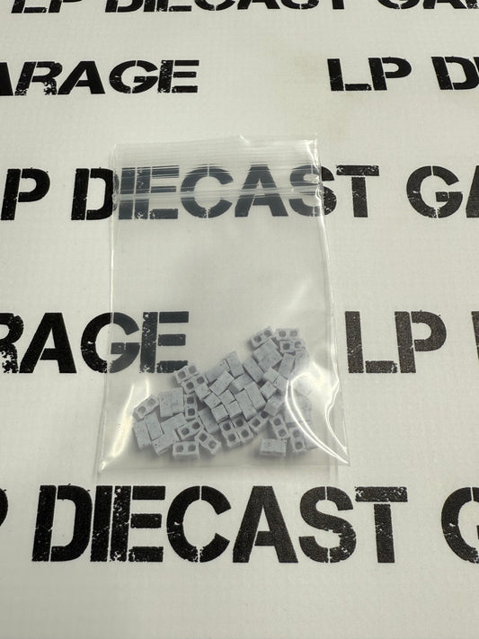 3D Printed Customs Standard Cement Blocks Pack of 50pcs for 1:64 Scale Diecast