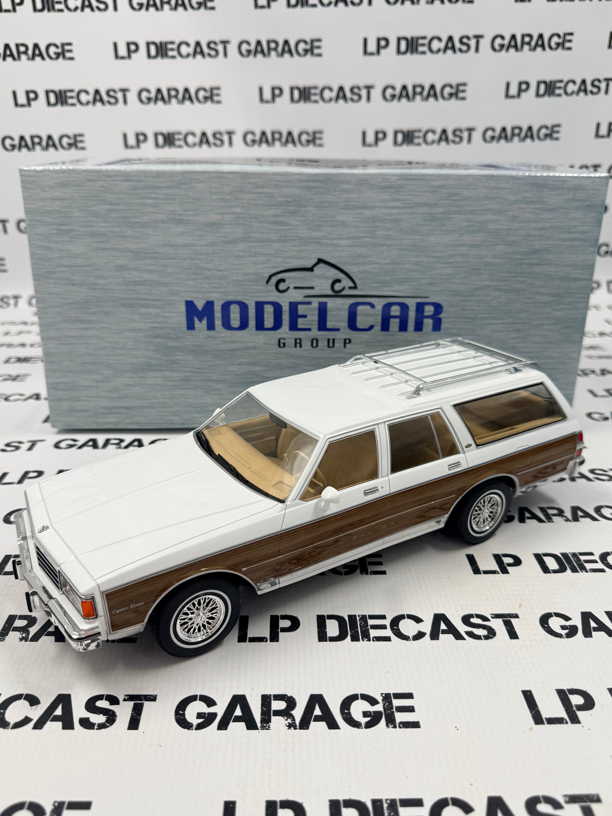 MCG Model Car Group 1985 Chevrolet Caprice Estate Wagon White 1:18 Diecast