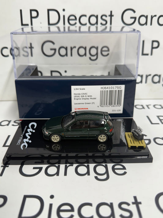 HOBBY JAPAN Honda Civic EG6 SiR-S Lausanne Green 1:64 Diecast