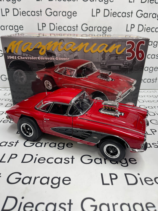 ACME Toms Garage 1961 Chevrolet Corvette Gasser Red & Black 1:18 Diecast A1800926TG