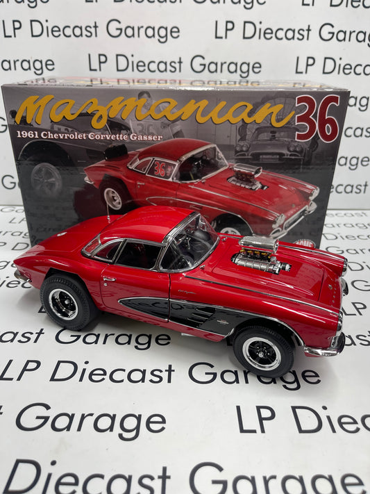 ACME Toms Garage 1961 Chevrolet Corvette Gasser Red & Black 1:18 Diecast A1800926TG