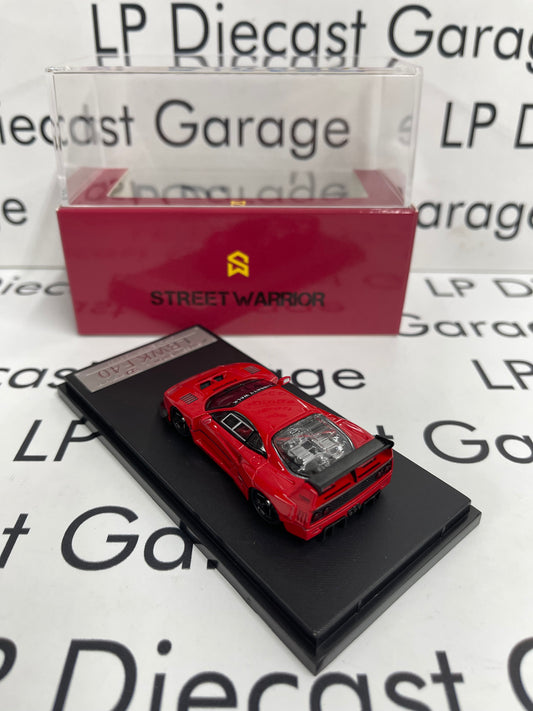 STREET WARRIOR Ferrari F40 LBWK Red 1:64 Diecast Ghost Player