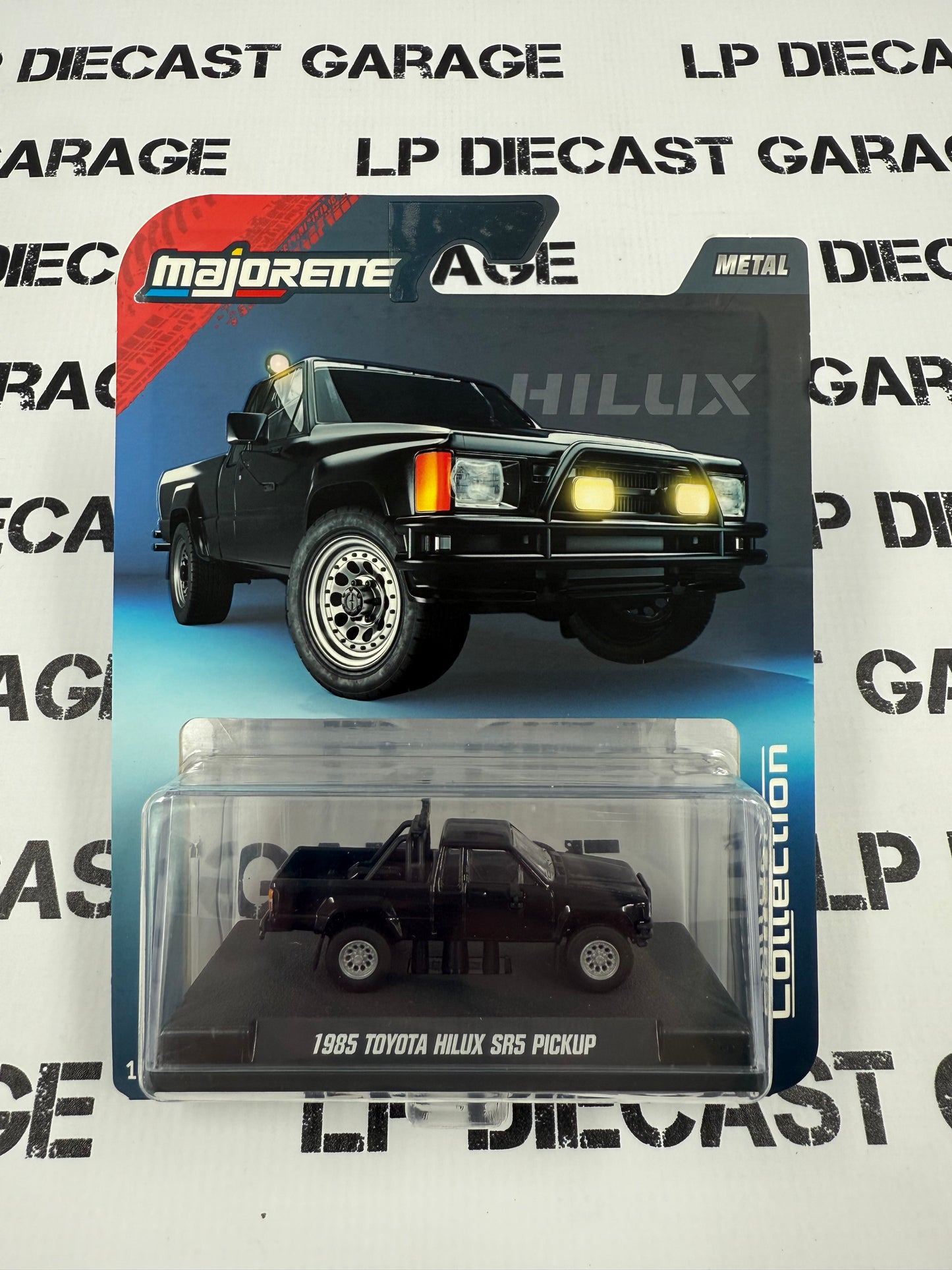 MAJORETTE 1985 Toyota Hilux SR5 Pickup Black 1:64 Diecast Collector Series BTTF
