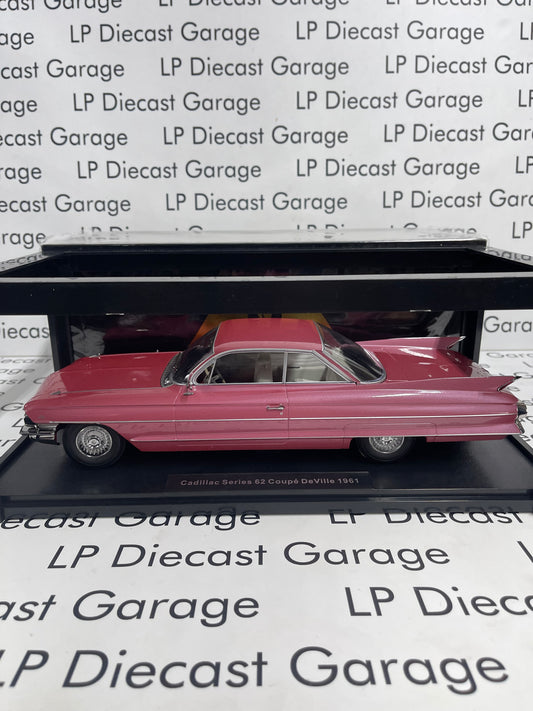 KK Scale 1961 Cadillac Series 62 Coupe Deville Pink 1:18 Diecast