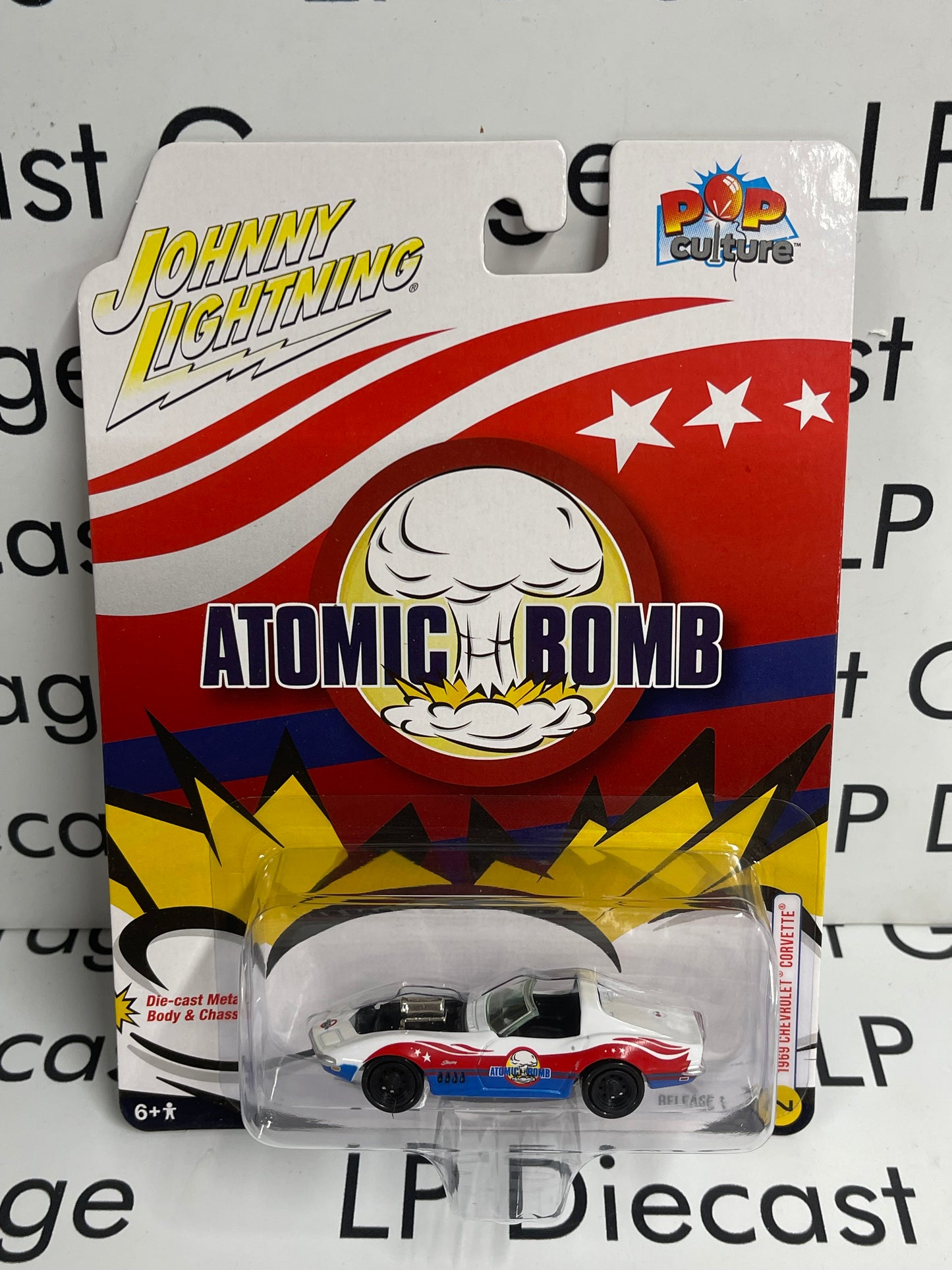 JOHNNY LIGHTNING 1969 Chevrolet Corvette Atomic Bomb 1:64 Diecast