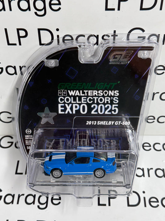 GREENLIGHT 2013 Ford Mustang Shelby GT500 Blue 1:64 Diecast 2025 Expo Exclusive