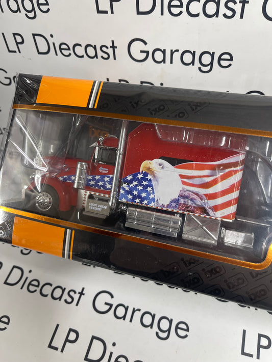 IXO Models 2002 Peterbilt 379 Custom Semi Truck 1:43 Scale Diecast American Eagle